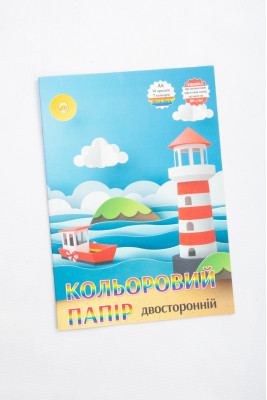 Папір кольоровий, 14 листів, 7 кольорів, А4, двосторонній.